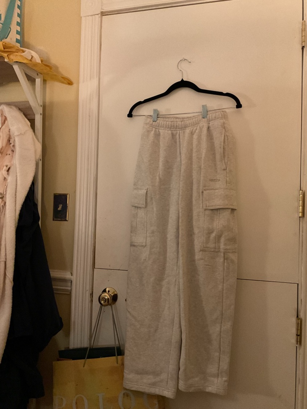NEVER WORN Aritzia Light Gray Sweatfleece Cargo Sweats